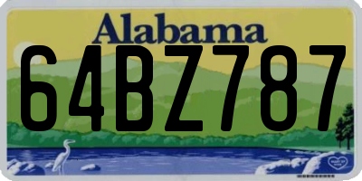 AL license plate 64BZ787