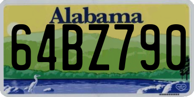 AL license plate 64BZ790