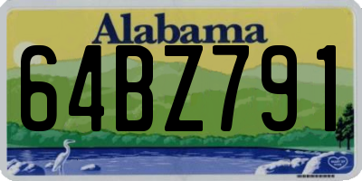 AL license plate 64BZ791