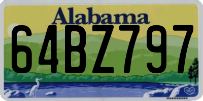 AL license plate 64BZ797