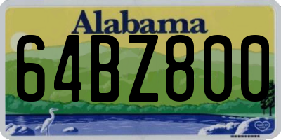 AL license plate 64BZ800