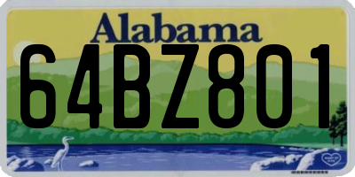 AL license plate 64BZ801