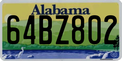 AL license plate 64BZ802