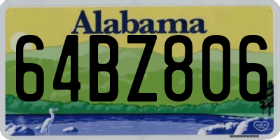 AL license plate 64BZ806