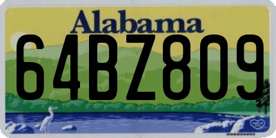 AL license plate 64BZ809