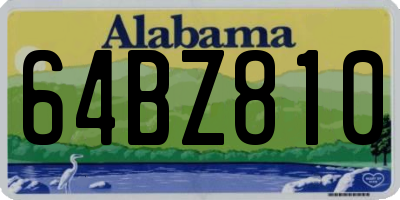 AL license plate 64BZ810