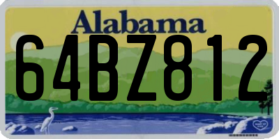 AL license plate 64BZ812