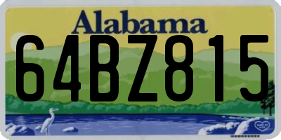 AL license plate 64BZ815