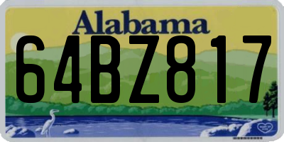 AL license plate 64BZ817