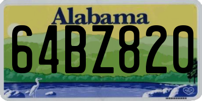 AL license plate 64BZ820