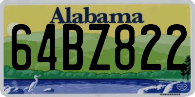 AL license plate 64BZ822