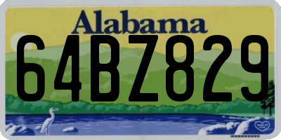 AL license plate 64BZ829