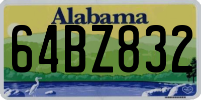 AL license plate 64BZ832