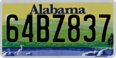 AL license plate 64BZ837