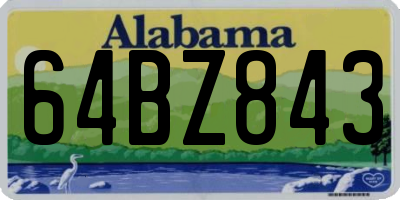 AL license plate 64BZ843