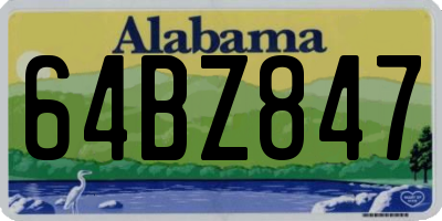 AL license plate 64BZ847