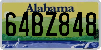 AL license plate 64BZ848