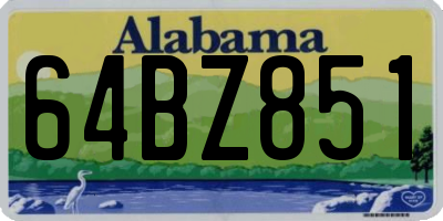 AL license plate 64BZ851