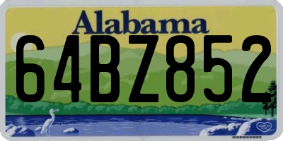 AL license plate 64BZ852