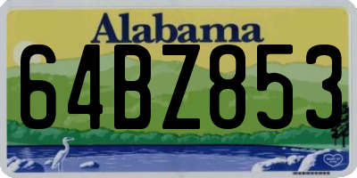 AL license plate 64BZ853