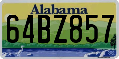 AL license plate 64BZ857