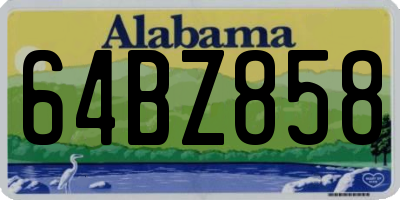 AL license plate 64BZ858