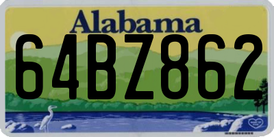 AL license plate 64BZ862