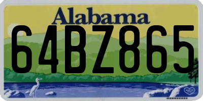 AL license plate 64BZ865