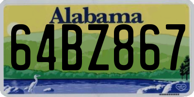 AL license plate 64BZ867