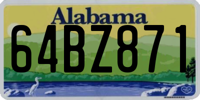 AL license plate 64BZ871