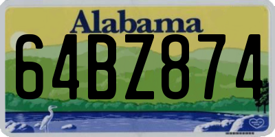 AL license plate 64BZ874