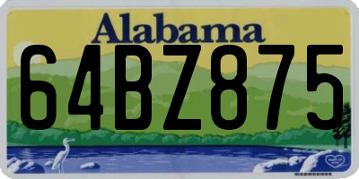 AL license plate 64BZ875