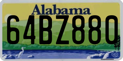 AL license plate 64BZ880