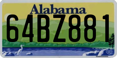 AL license plate 64BZ881