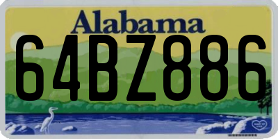 AL license plate 64BZ886