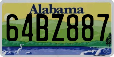 AL license plate 64BZ887