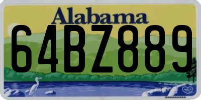 AL license plate 64BZ889
