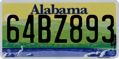 AL license plate 64BZ893