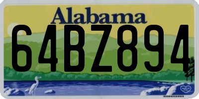 AL license plate 64BZ894