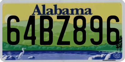 AL license plate 64BZ896