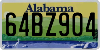 AL license plate 64BZ904