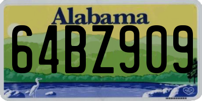 AL license plate 64BZ909