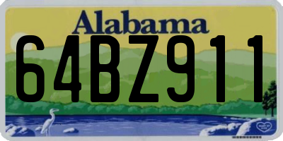 AL license plate 64BZ911