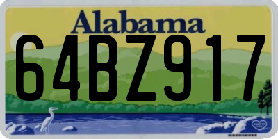 AL license plate 64BZ917