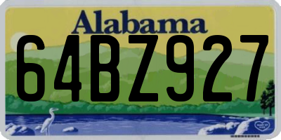 AL license plate 64BZ927