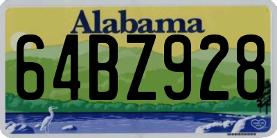 AL license plate 64BZ928
