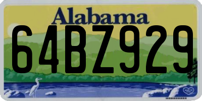 AL license plate 64BZ929