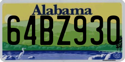 AL license plate 64BZ930