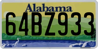 AL license plate 64BZ933