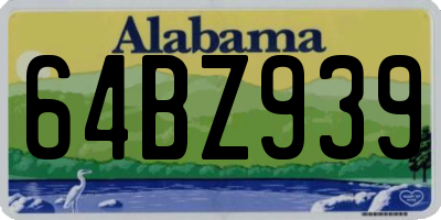 AL license plate 64BZ939